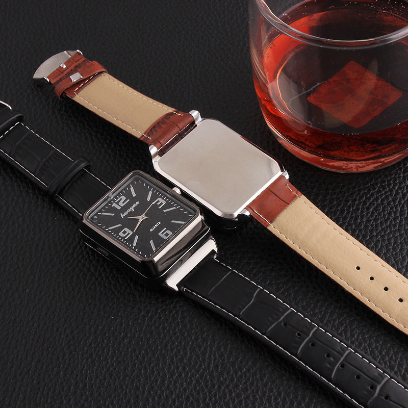 Metal electric lighter watch