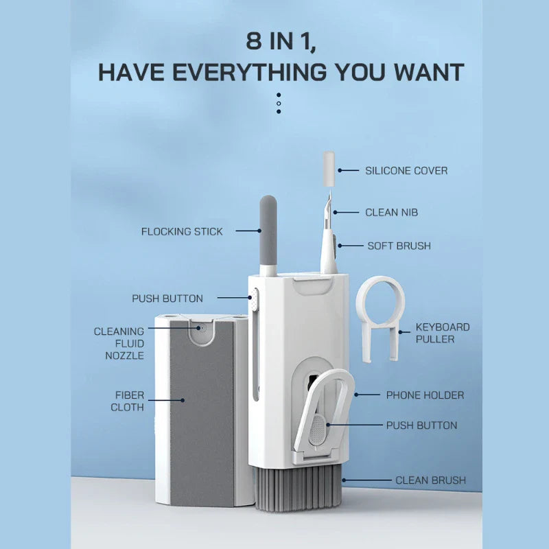 8-in-1 SmartClean Kit – The Ultimate Gadget Cleaning Toolset