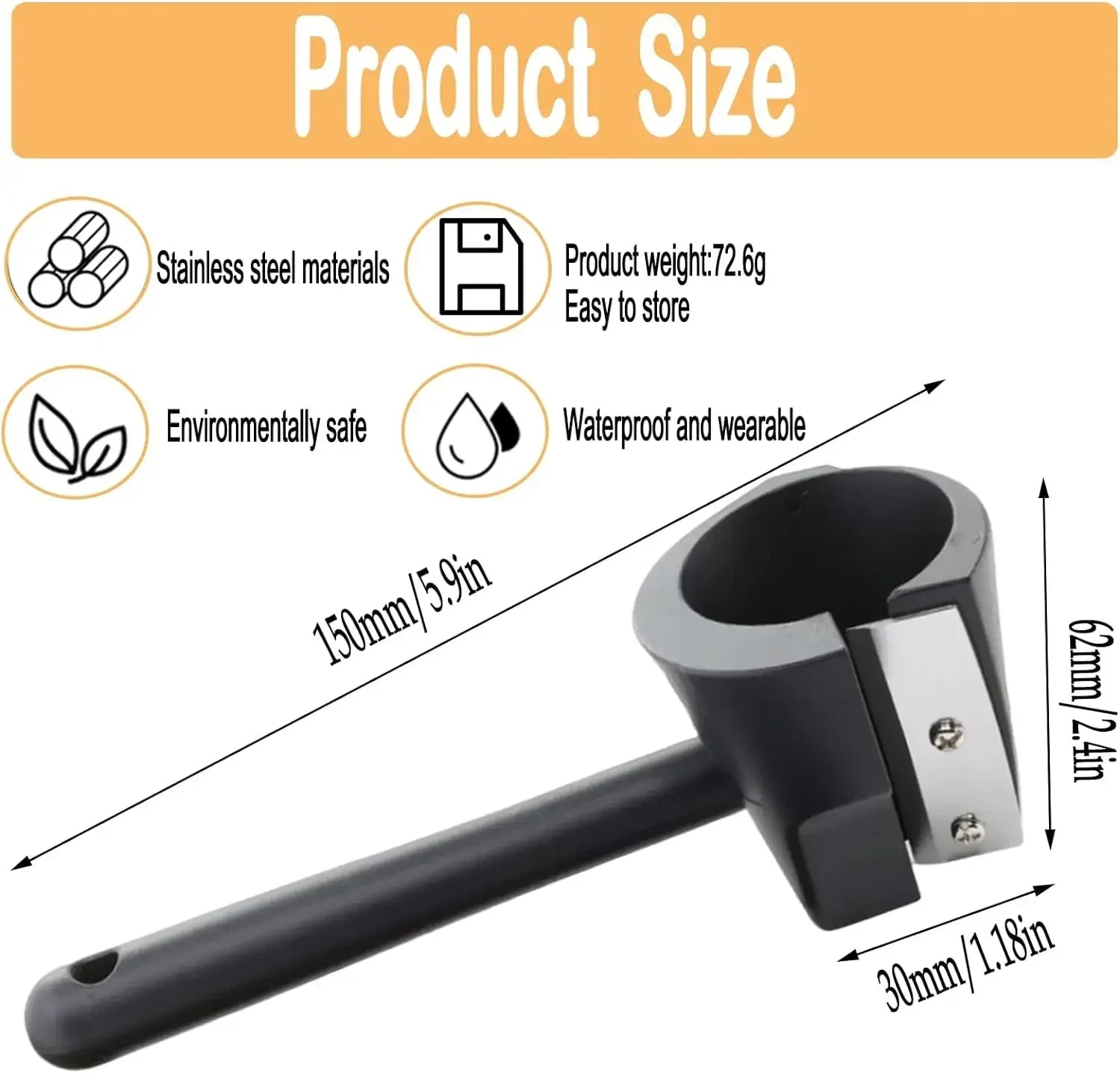 Spiral cutter for fruit and vegetables, creative kitchen utensil