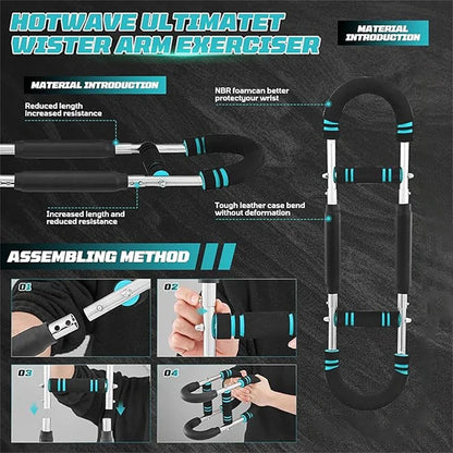 Adjustable Twister Arm Exerciser U-Shaped Wrist Strength Trainer Chest Expander
