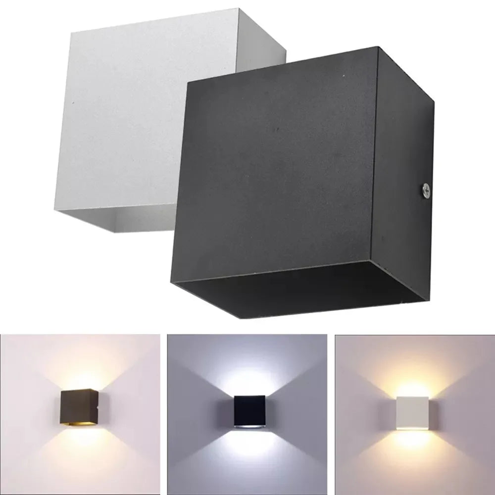 Black LED Wall Light For Indoor and Outdoor Use