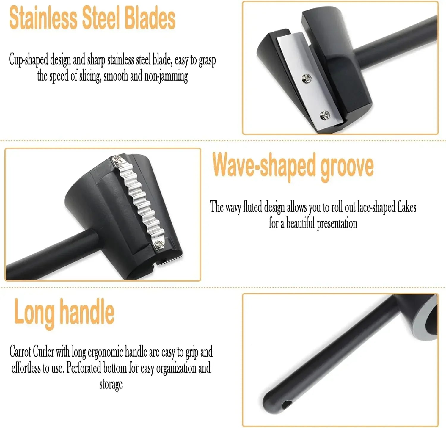 Spiral cutter for fruit and vegetables, creative kitchen utensil