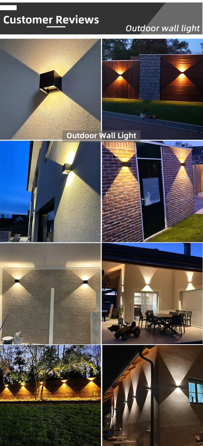 Black LED Wall Light For Indoor and Outdoor Use