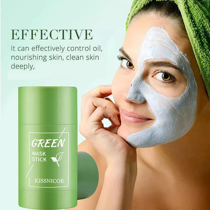 Face Clean Mask Green Tea Cleansing Stick Mask Shrink pores Deep Blackhead Remover facial Cleansing Moisturizing Mask